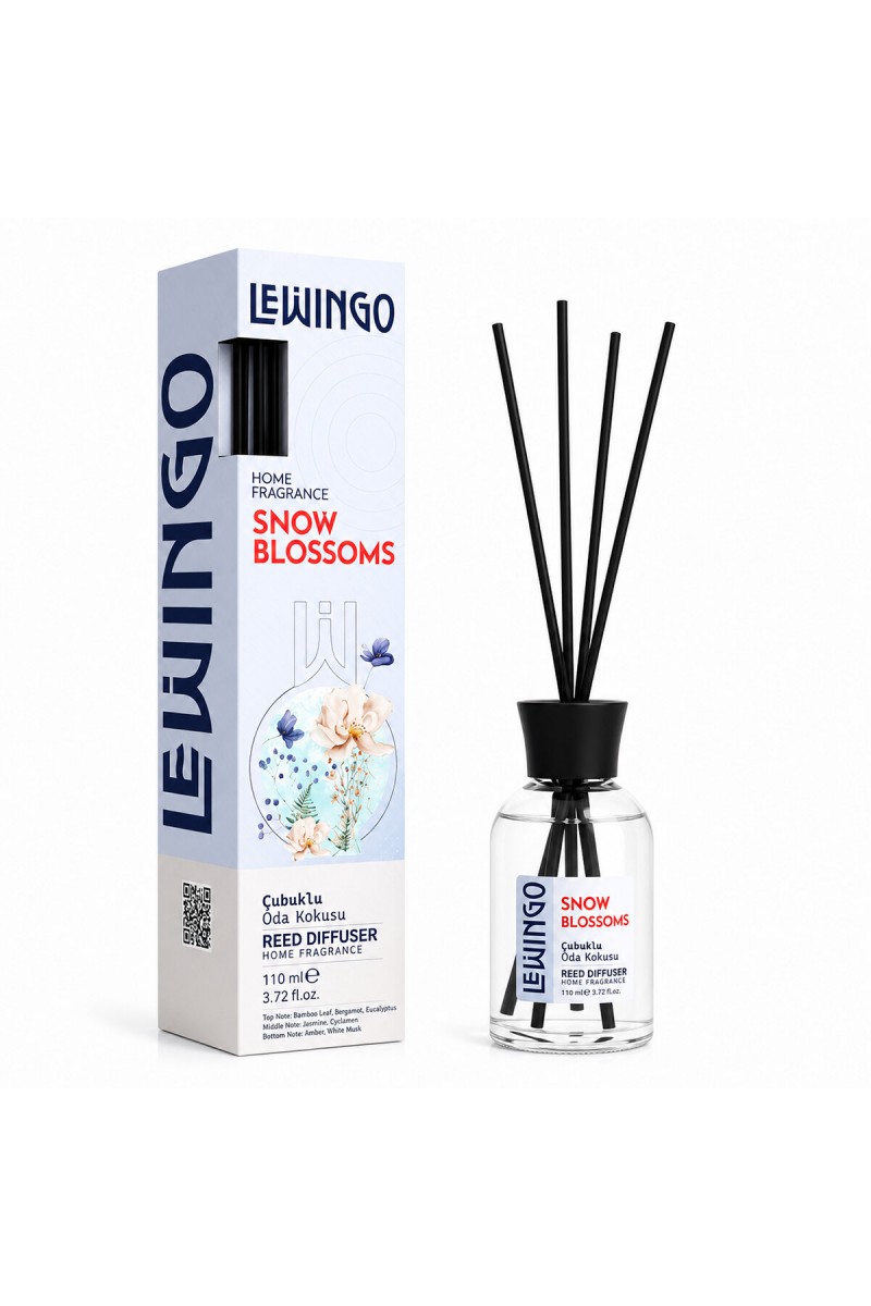Snow Blossoms Bambu Çubuklu Oda Kokusu 110 ml Cam Şişe