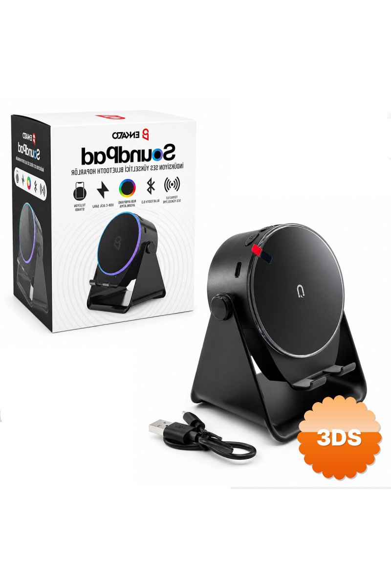 SoundPad Bluetooth Hoparlör İndüksiyon Temaslı Telefon Standlı RGB