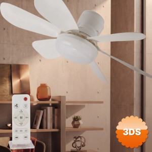 LED Tavan Vantilatörü Avize 52 cm Zaman Ayarlı Uzatma Duy Aparatlı