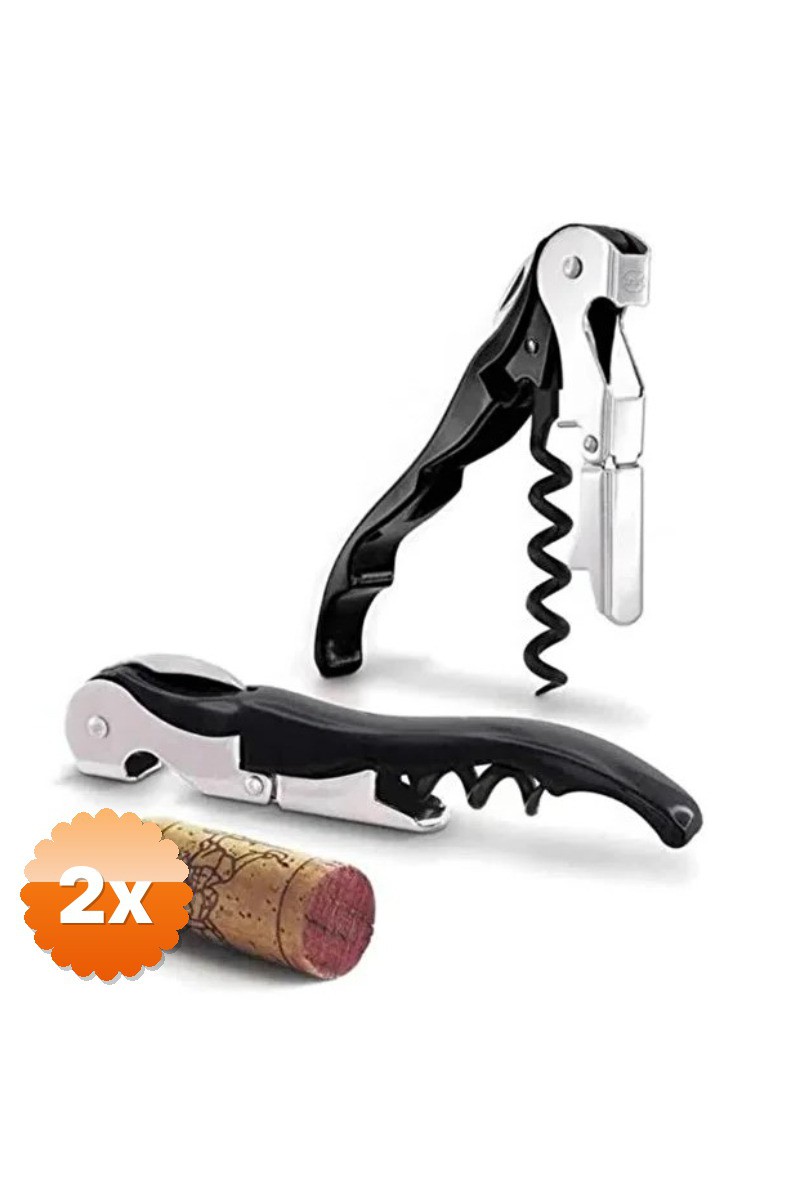 2 Adet Garson Tipi Tirbuşon Çok Fonksiyonlu Katlanabilir Profesyonel 12 cm
