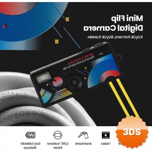 Dijital Mini Anahtarlık Kamerası Katlanır Ekran 1080p