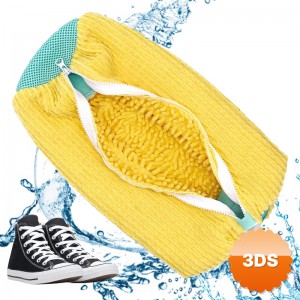 Ayakkabı Yıkama Torbası Mikrofiber Astarlı Fermuarlı