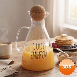 Yuvarlak Mantar Kapaklı Sürahi 1500 ml