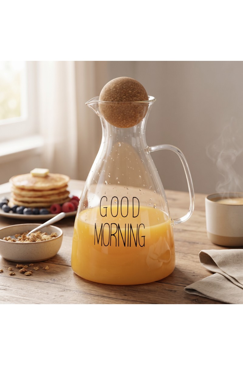 Yuvarlak Mantar Kapaklı Sürahi 1500 ml