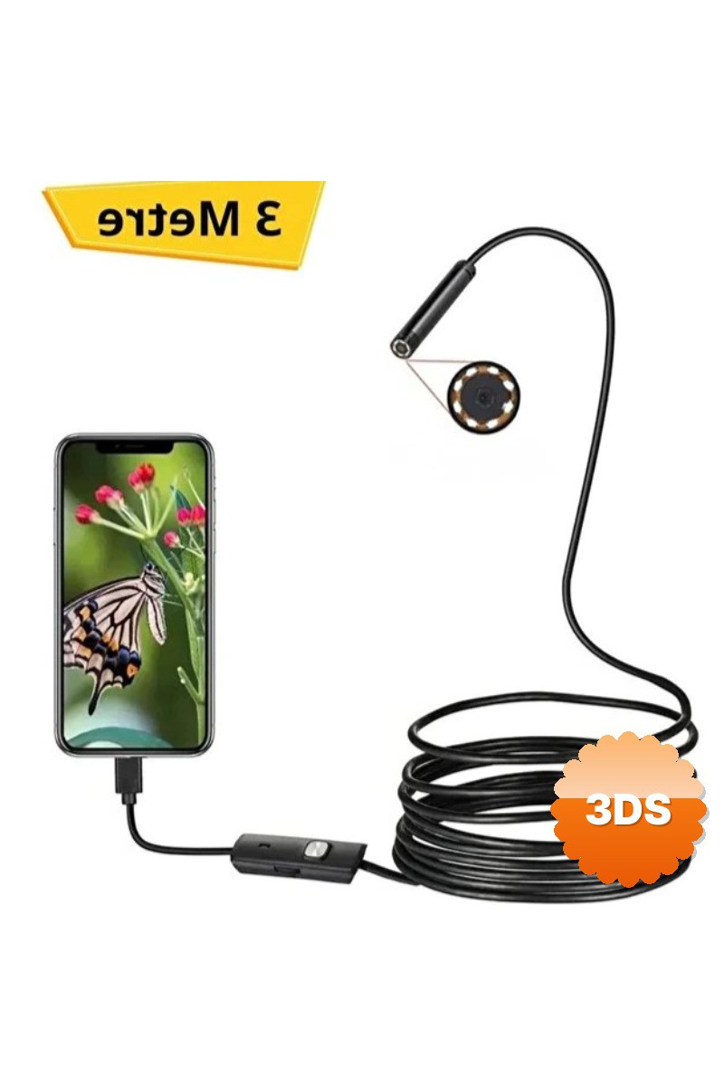 3 Metre Yılan Kamera Android Destekli LED Işıklı IP67 Su Geçirmez