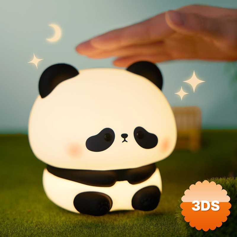 Masum Oturan Panda Tasarımlı Dokunmatik Şarjlı Gece Lambası