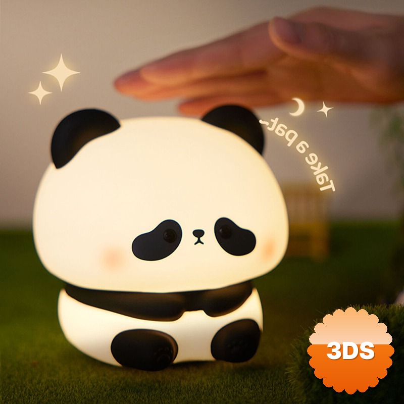 Masum Oturan Panda Tasarımlı Dokunmatik Şarjlı Gece Lambası