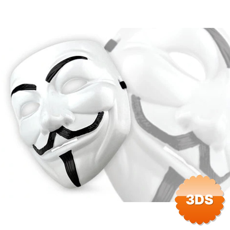 V for Vendetta Maskesi 12 li Paket Plastik