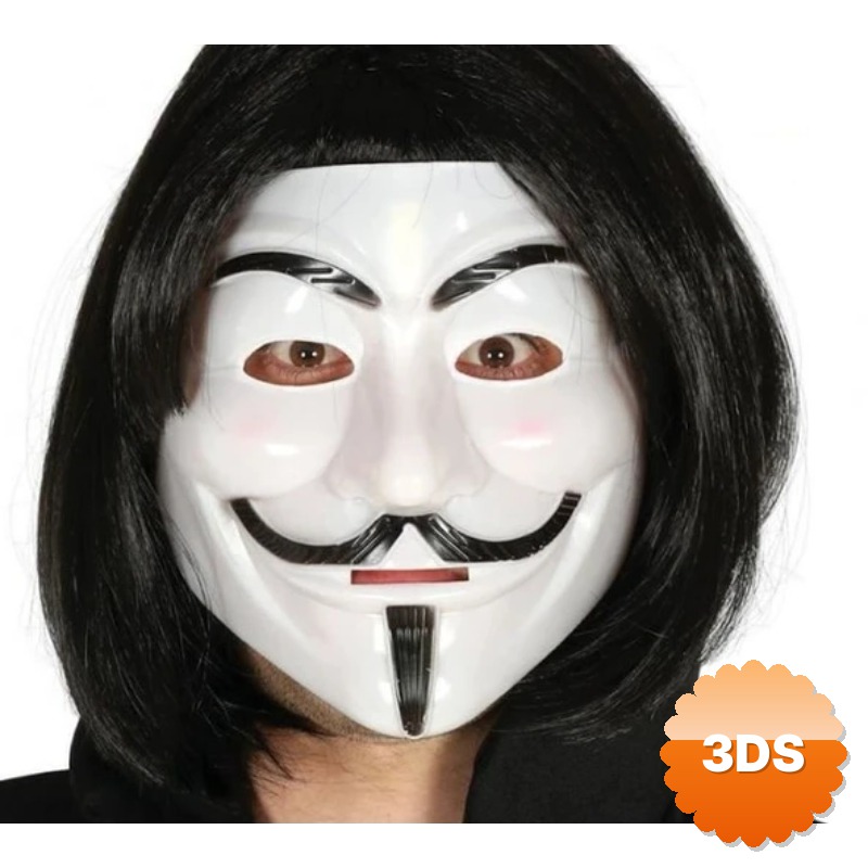 V for Vendetta Maskesi 12 li Paket Plastik