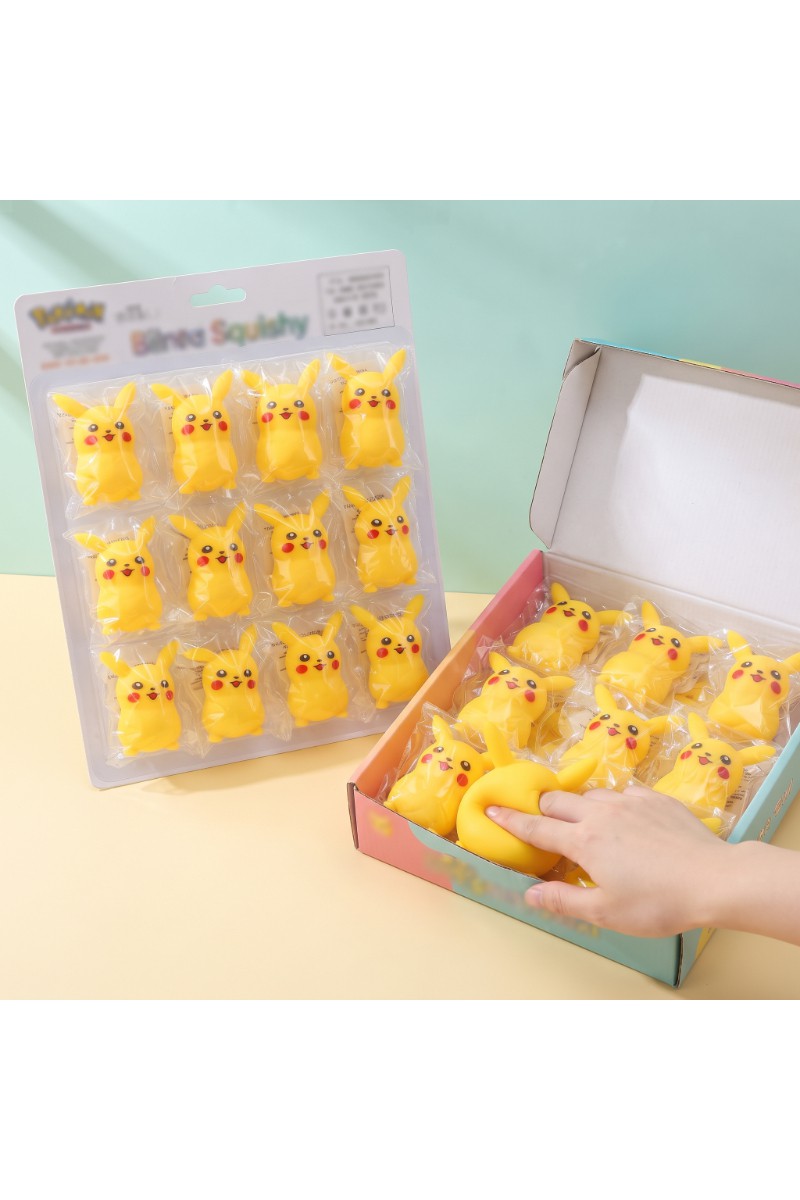 Pikaçu Tasarımlı Squishy 12 li Paket Yumuşak Oyuncak