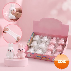 Tavşan Tasarımlı Squishy 12 li Paket Karışık Renk