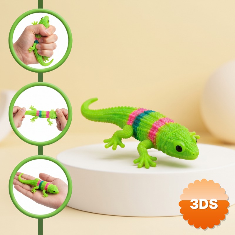 12 li Kertenkele Tasarımlı Squishy Yumuşak Oyuncak