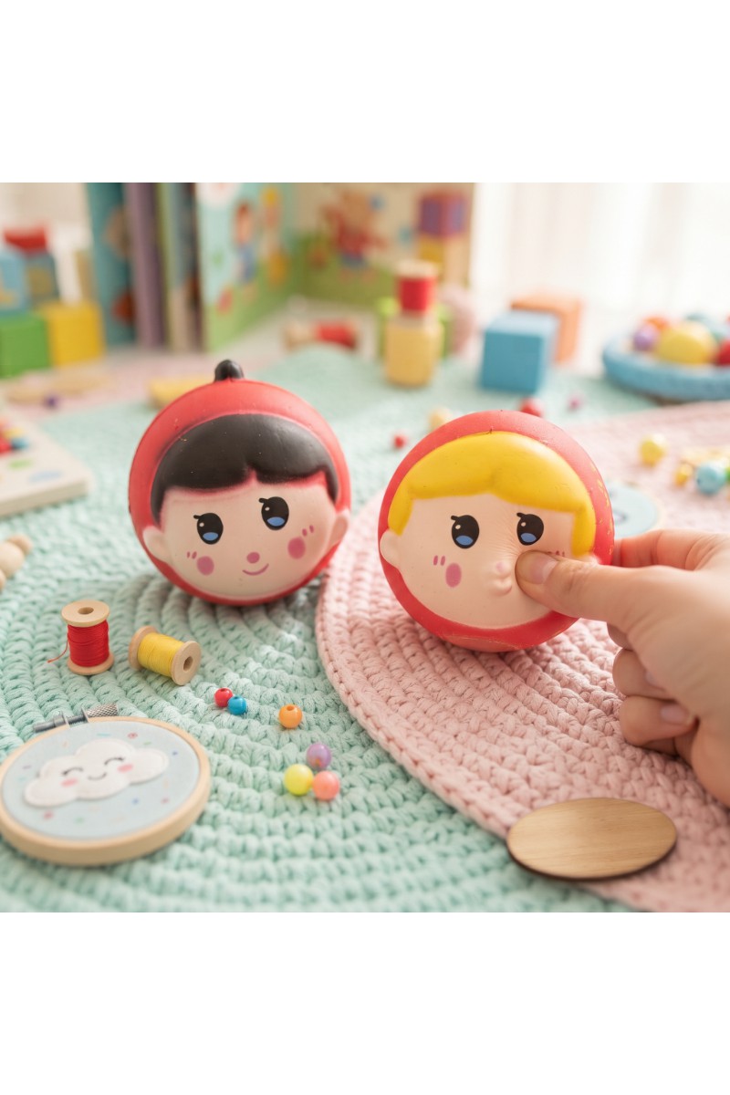 Kırmızı Başlıklı Kız Tasarımlı Squishy 12'li Paket Karışık Model Yumuşak Oyuncak