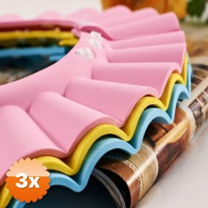 3 Adet Bebek Banyo Şapkası Pembe