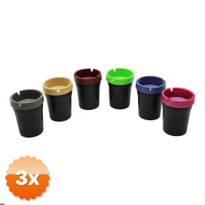 3 Adet Sigara Dumanını Hapseden Kova Küllük 11 cm Bulaşık Makinesinde Yıkanabilir