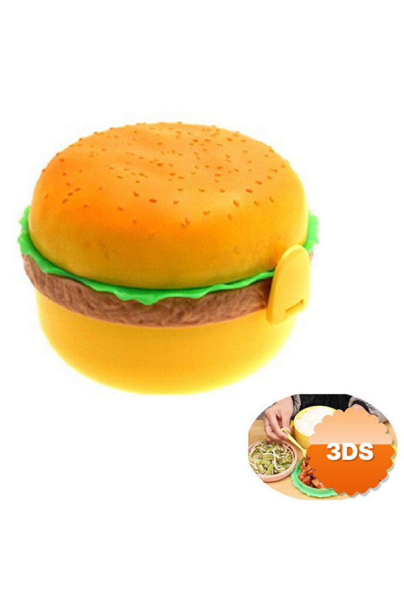 Hamburger tasarımlı beslenme kabı