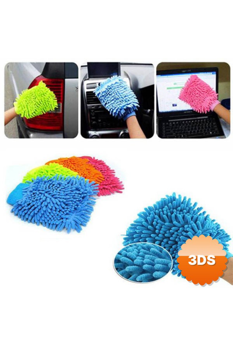 Mikrofiber püsküllü araç yıkama eldiveni