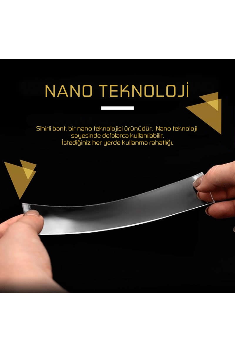 Süper Güçlü Çift Taraflı Bant Nano Teknolojili Şeffaf