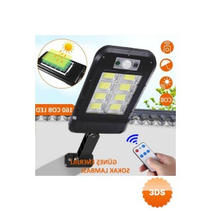 Uzaktan Kumandalı 160 LED Solar Bahçe Lambası Su Geçirmez