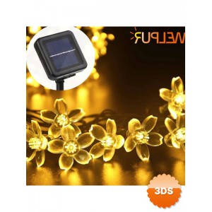 Solar Çiçekli Dekoratif 30 LED Bahçe Lambası