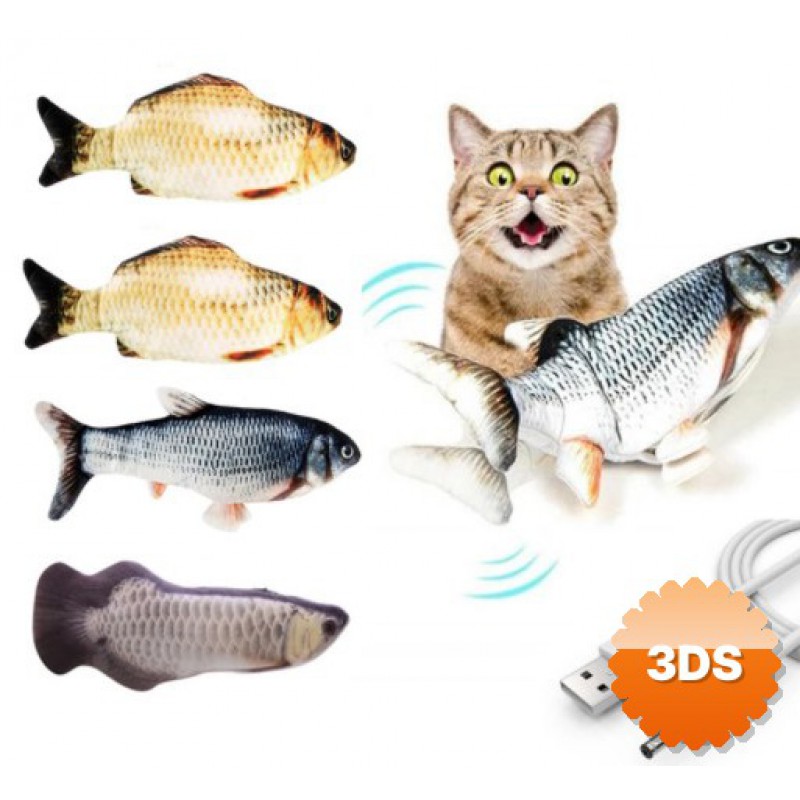Hareketli Balık Kedi Oyuncağı Şarjlı
