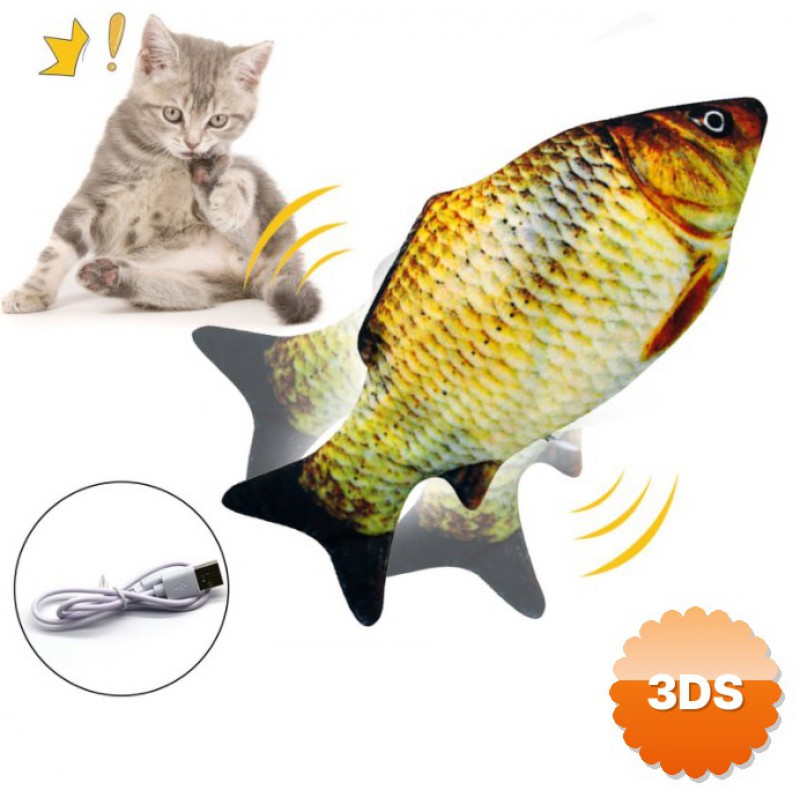 Hareketli Balık Kedi Oyuncağı Şarjlı