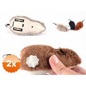 2 Adet Kurmalı Fare Kedi Eğitim Oyuncağı