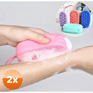 2 Adet Süngerli Silikon Banyo Kesesi 12x7 cm