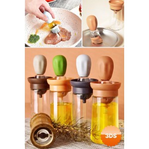 Silikon Hazneli Fırçalı Yağdanlık 180 ml