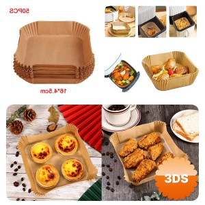 Büyük Boy Air Fryer Fritöz Pişirme Kağıdı 50 Adet