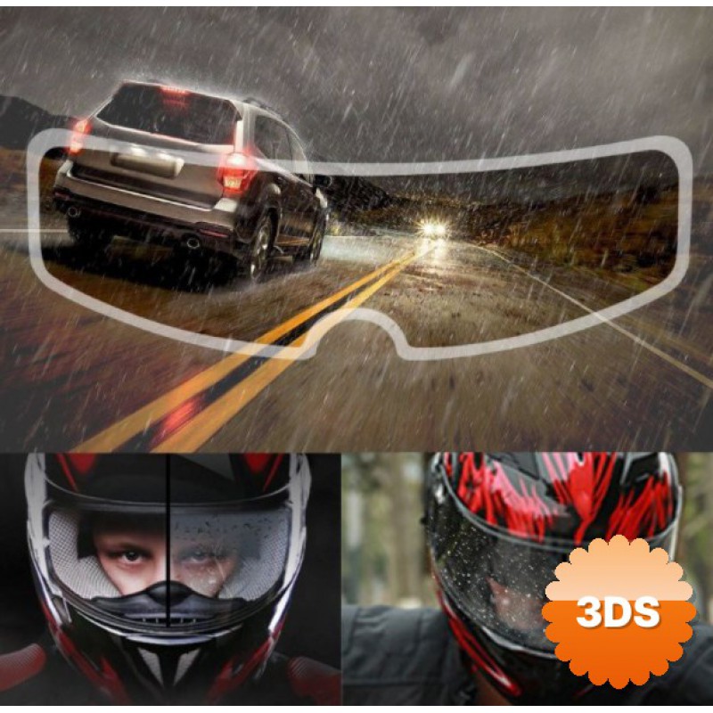 Motosiklet kaskı için şeffaf yağmur kaydırıcı film