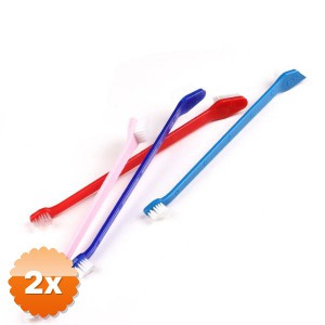 2 Paket Plastik Köpek Diş Fırçası 3 Adet
