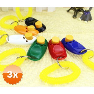 3 Adet Köpek Eğitimi Clicker Renkli Uyarı Sesli Eğitim Aracı