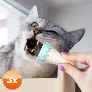 3 Adet Dondurma Şeklinde Kedi Nanesi Kedi Otu