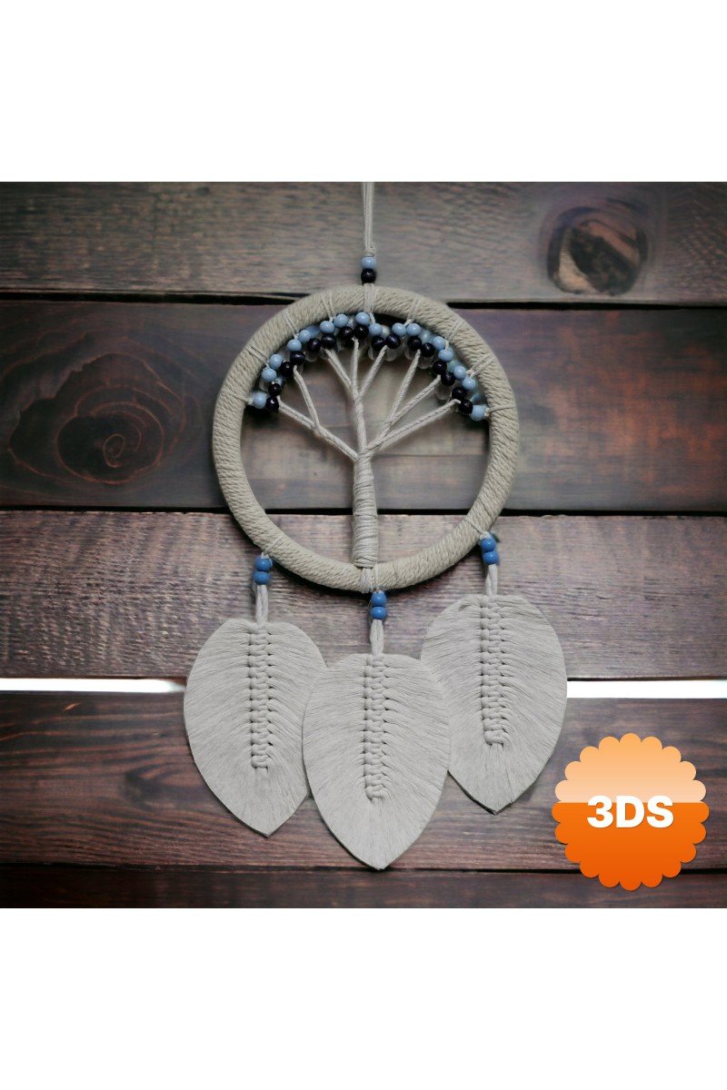 Rüya Kovan Hayat Ağacı Dream Catcher Ekru 50x22 cm
