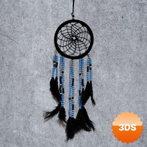 Siyah İnci Rüya Kovan Dream Catcher 62x17 cm
