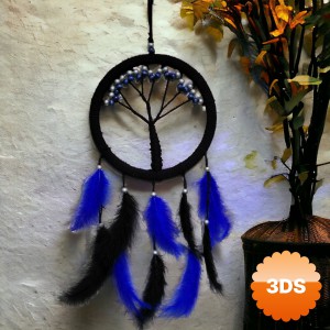 Mavi İncili Hayat Ağacı Dream Catcher 57x22 cm