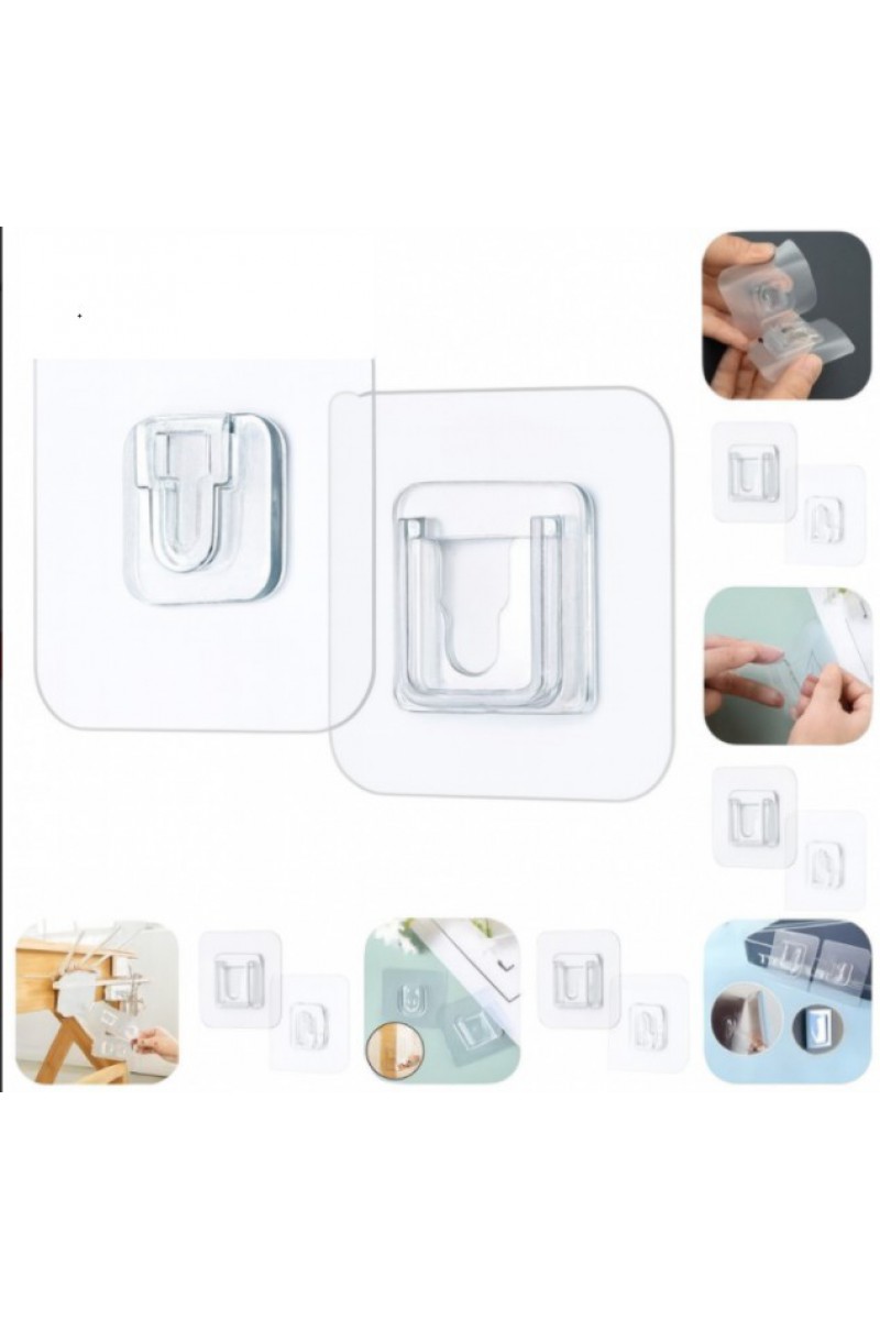 Geçmeli Klips Eşya Sabitleme Askısı 10'lu Set