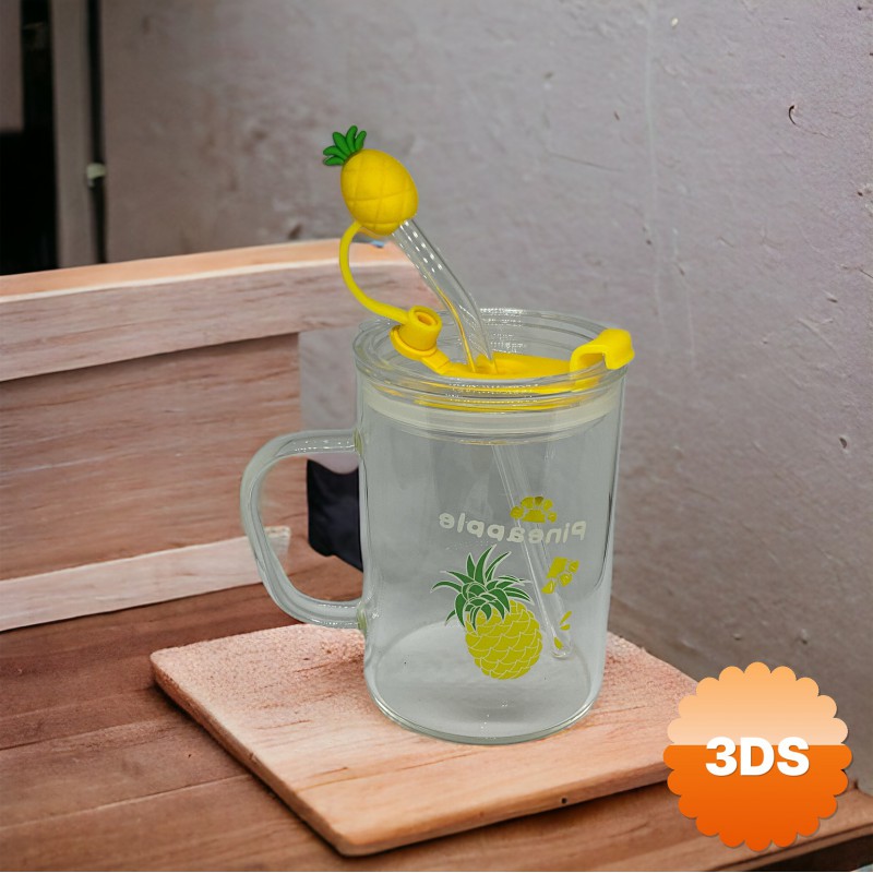 Ananas Tasarımlı Kupa Bardak