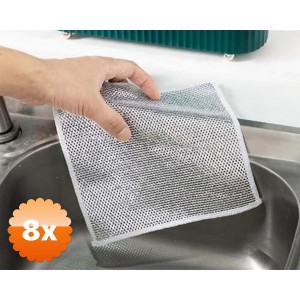 8 Adet Tencere Tava Ovma Bezi Naylon 20x20 cm