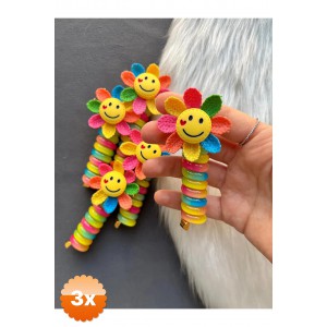 3 Adet Gülen Güneş Spiral Toka
