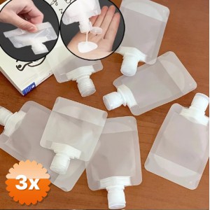 3 Adet 3 Adet 100ml Krem Şampuan Kabı Tekrar Kullanılabilir Set