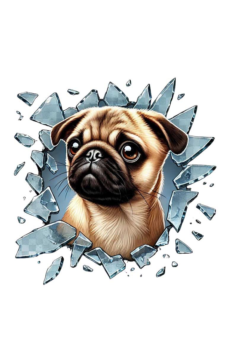 Fulcar French Bulldog Araç Stickerı 10x10 cm