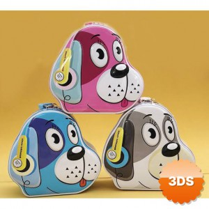 Köpek Tasarımlı Kumbara Kilitli 15x14x7,5 cm