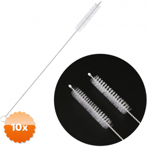 10 Adet Pipet Temizleme Fırçası Çelik Saplı