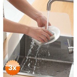 3 Adet Lavabo ve Ocak Sıçrama Önleyici Vantuzlu Kalkan