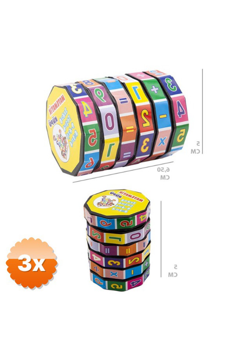 Matematik Eğitici Küpü 5x6.5 cm Renkli 3 Yaş Üzeri