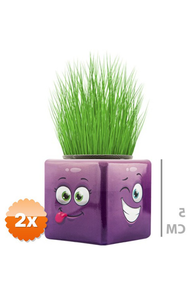 Sevimli Çim Adam Mini Küp Emoji Figürlü