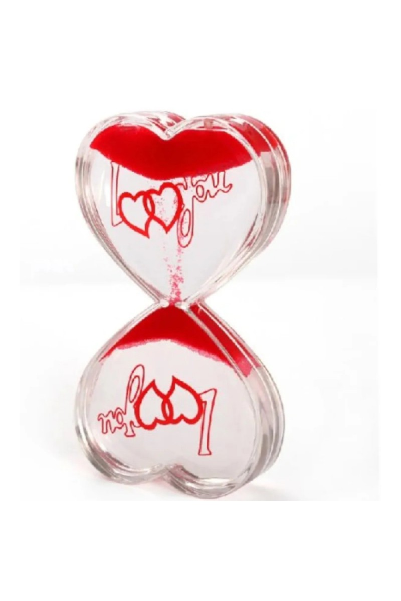 Kalp Şeklinde Jel Kum Saati I Love You