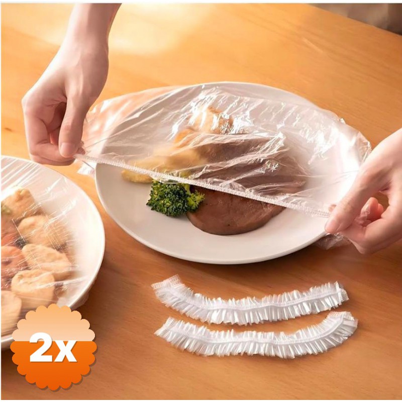 2 Adet Lastikli Tencere ve Tabak Bonesi 100 Adet 22 cm